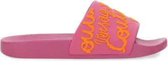 Versace Jeans Couture Slide Sandal With Logo-Donna