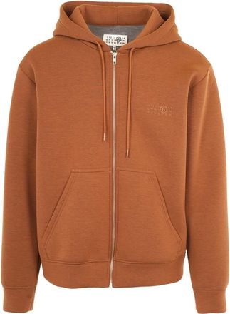 Maison Margiela Sweatjack - Heren - Vesten met rits - Bruin - L - Hoodies & sweatvesten