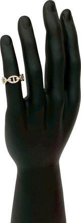 Herm&egrave;s Silver Silver 925 Band Ring (Pre-Owned)