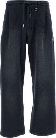 Wooyoungmi Wijde Katoenen Joggingbroek - Heren - Sweatpants - Blauw - S - Katoen - Broeken