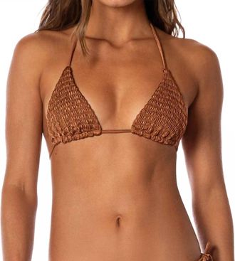 Maaji Balmy Bikini Top In Golden Sand