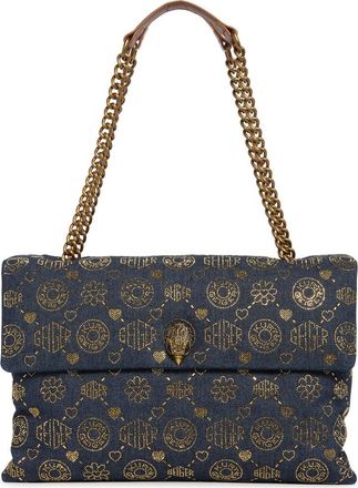 Kurt Geiger XXL Battersea Denim Shoulder Bag in Navy at Nordstrom Rack
