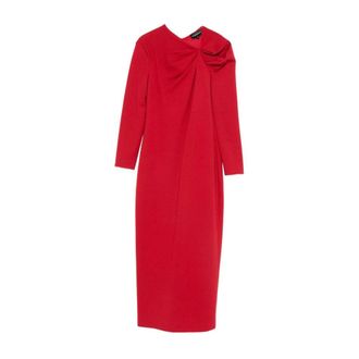Emporio Armani Midi Dresses, female, Red, XL, Red Midi Dress for Women