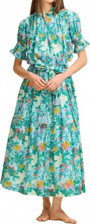 Mille Francoise Maxi Skirt In Swedish Garden