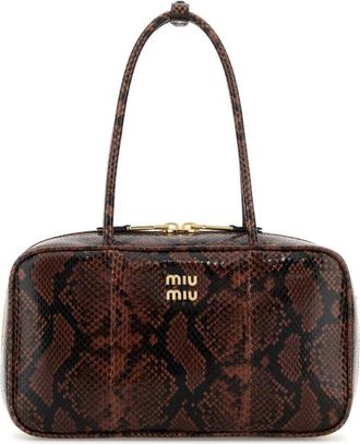 Miu Miu Printed Leather Beau Shoulder Bag