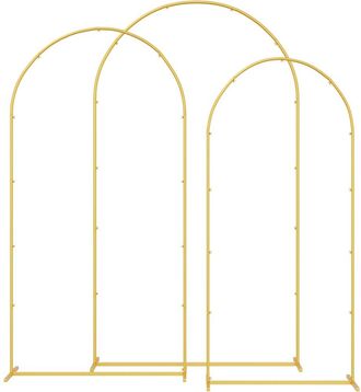vidaXL Arco De Boda 3 Uds. Dorado 120 X 40 X 217 Cm Acero Vidaxl