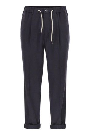 Herno Mens Cashmere And Silk Trousers - Dark Grey - Size X-Large