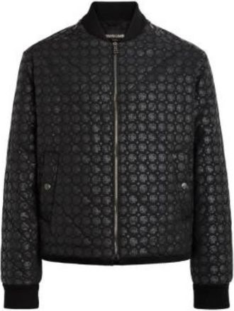 Roberto Cavalli Monogram Quilted Bomber Jacket, Brand Size 48 ( US Size 38 )
