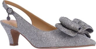 J. Reneé Weslee Slingback Pointed Toe Pump in Pewter at Nordstrom, Size 6.5