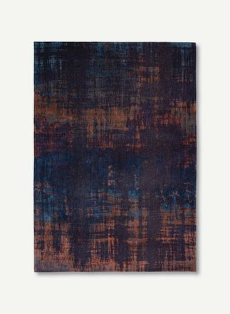 Louis De Poortere Dise&ntilde;o De Polvo Veneciano - Alfombra Abstracta Atlantic - Hecha En B&eacute;lgica - Acabado A Mano - Antideslizante Natural - 100% Poli&eacute;ster - Azul Atardecer