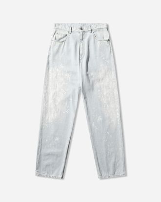 Maison Margiela Men s Painted Straight Leg Jeans Medium Blue