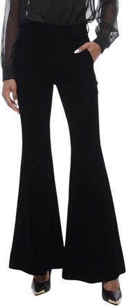 Saint Laurent Black Flared Flat Front Pants