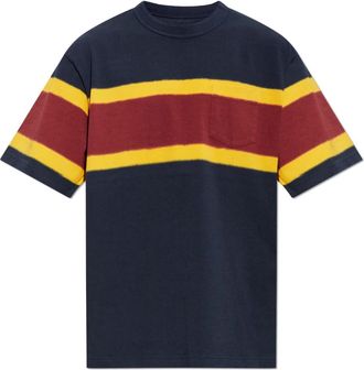 sacai Pocket T-Shirt - Heren - T-shirts - Blauw - L - Katoen - Tops