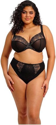 Elomi Reja Underwire Plunge Bra Womens Bra Black : 40DD (US 40DD), Elastane/Polyamide/Polyester