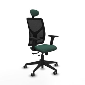 Piqueras y Crespo Silla De Oficina Piqueras Y Crespo Motilla Negro Soporte Lumbar Ajustable