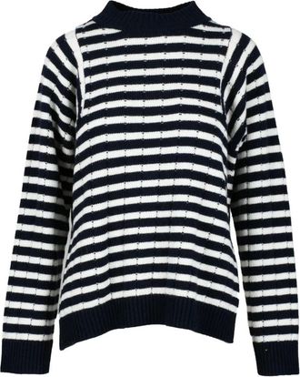 Max Mara Truien & Vesten, Dames, Blauw, S, Wol, Turtleneck Truien