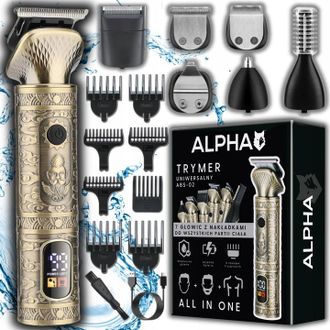 OEM Set Alpha 7 En 1 - Recortadora De Cabello, Barba Y Cuerpo