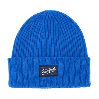MC2 Saint Barth Sheldon kabelgebreide muts - Heren - Accessoires - Blauw - Maat: ONE Size Wol