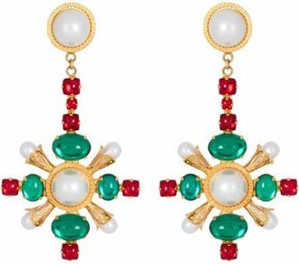 Balmain Baroque Pendant Earrings in Multicolor at Nordstrom