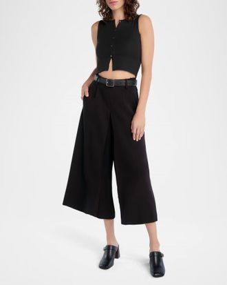 Favorite Daughter The Nicole Culotte Pants In Black