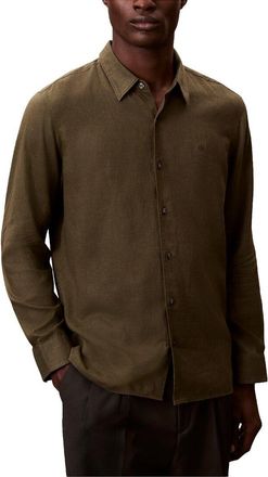 Calvin Klein Classic Linen-Blend Shirt