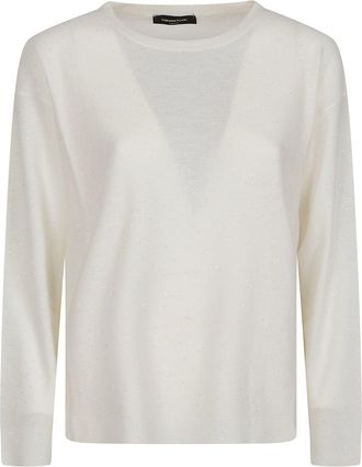 Fabiana Filippi Round Neck Virgin Wool-Blend Sweater