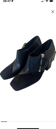 Loewe Black Leather/Suede Ankle Boots Size 36