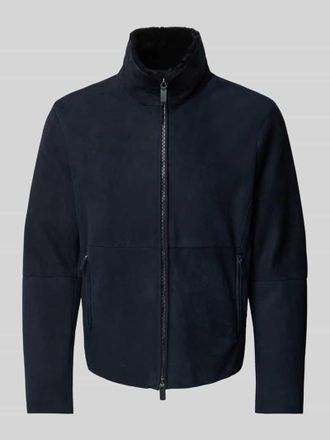 Emporio Armani Jacke mit Stehkragen in Marine, Gr&ouml;&szlig;e 56