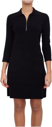 Max Mara Vestito - Dames - Korte kleedjes - Blauw - XL - Polyester - Kleedjes