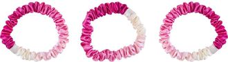 Blissy 3-Pack Skinny Silk Scrunchies in Pink Ombre at Nordstrom