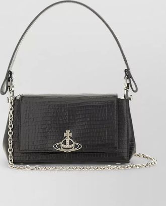 Vivienne Westwood hazel medium crocodile texture shoulder bag chain