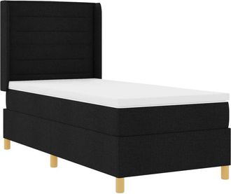 vidaXL Vidaxl - Box Spring Bed with Mattress Black 100 x 200 cm Fabric