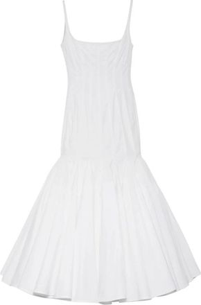 Jacquemus Witte Mouwloze Jurk met Vierkante Hals - Dames - Casual kleedjes - Wit - XS - Kleedjes