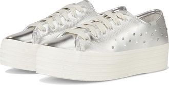Keds Triple Up Leather Womens Shoes Silver Light Up : 10.5 B - Medium