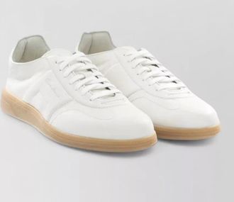 Santoni leather low-top sneakers