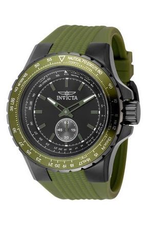 Invicta 49307 Aviator Watch in Black/green at Nordstrom Rack