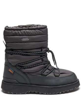 Suicoke Stivali stringati trapuntati - Nero