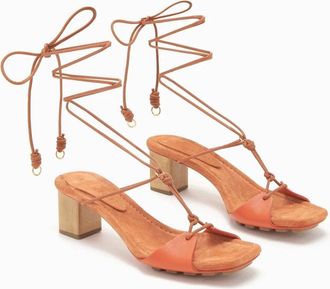 Ulla Johnson Womens Loren Lace Up Midi Heels In Sierra
