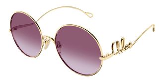 Chlo&eacute; CH0372S 002 Womens Sunglasses Gold Size 56