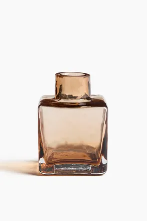 H&M Kleine Knospenvase aus strukturiertem Glas - Beige