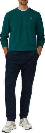 s.Oliver Sweatshirt S.OLIVER, Herren, Gr. M, gr&uuml;n, Sweatware, Obermaterial: 70% Baumwolle, 30% Polyester, unifarben, regular fit taillenbedeckt, Rundhals, Ripp