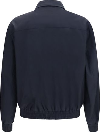 Brunello Cucinelli Mens Membrane Fabric Jacket Navy+rubino Silk; Fleece Wool Ovis Aries