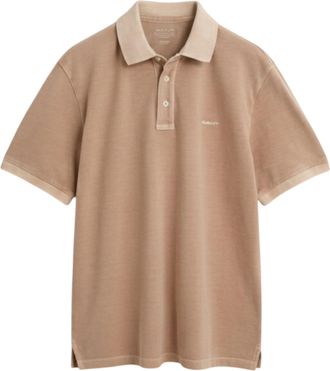 GANT Heren Piqu&eacute; Sun Faded Poloshirt (Zand)