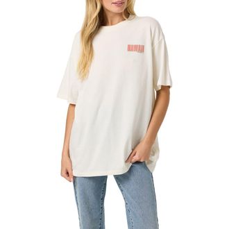 O'Neill Shaka Hawaii Graphic Oversized T-shirt in Tofu at Nordstrom, Size Xx-Large
