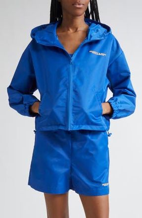 Sporty & Rich Bold Health Nylon Windbreaker in Paris Blue at Nordstrom Rack, Size X-Large