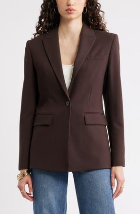 Nordstrom The Ingrid Classic Fit Blazer in Brown Mole at Nordstrom, Size Xx-Small