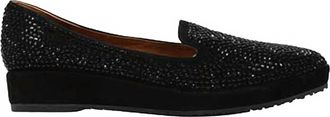 L'Amour Des Pieds Womens Correze Flat Shoes In Black Suede