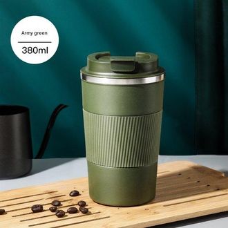 No Brand Taza De Viaje De Acero Inoxidable Con Aislamiento Al Vac&iacute;o, A Prueba De Fugas, Libre De Bpa (380 Ml) - Mantiene Las Bebidas Calientes Durante 6 H / Fr