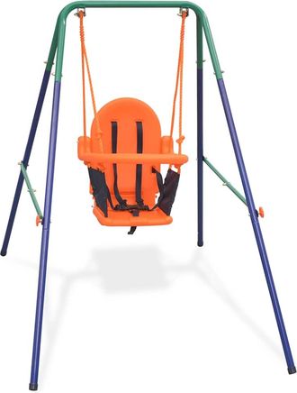 vidaXL Columpio De Beb&eacute; Con Arn&eacute;s De Seguridad Naranja Vidaxl