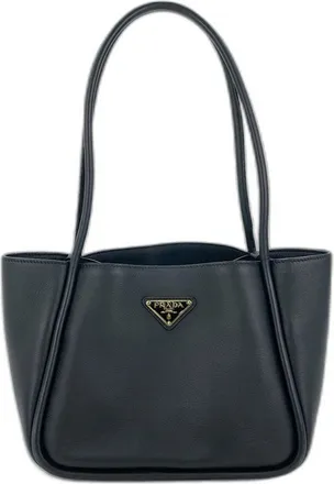Prada Black Leather Tote Bag (Pre-Owned)